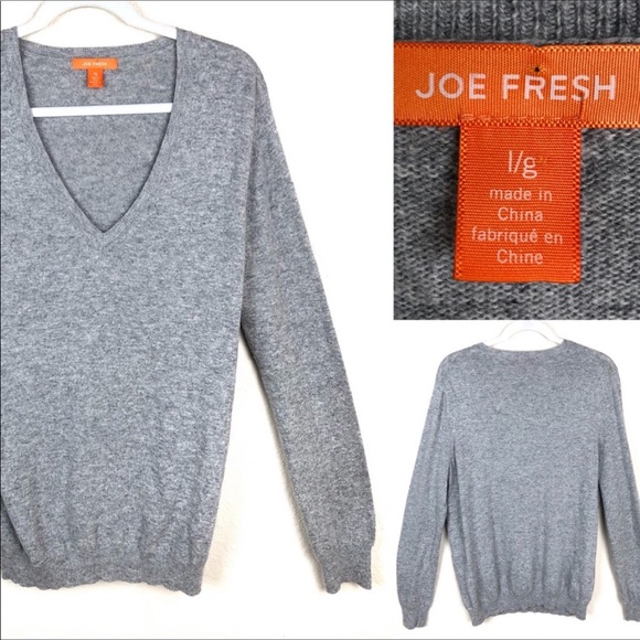 Joe Fresh Other - Joe Fresh gray v neck sweater. Size large